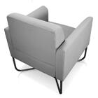 Poltrona Decorativa Base Industrial X Preta Maressa S10 Suede