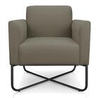 Poltrona Decorativa Base Industrial X Preta Maressa S12 Suede