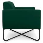 Poltrona Decorativa Base Industrial X Preta Maressa S23 Suede