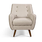 Poltrona Decorativa Base Lara- Domi Móveis - Palha