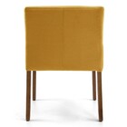 Poltrona Decorativa Base Madeira Angel Veludo C-279 Amarelo -