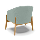 Poltrona Decorativa Base Madeira Kit 2 Stella Cotelê Ext/velu