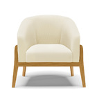 Poltrona Decorativa Base Madeira Kit 2 Stella Cotelê Int/velu