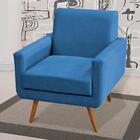 Poltrona Decorativa Base Madeira Panama Veludo Removeis