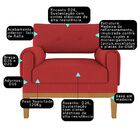 Poltrona Decorativa Base Madeira Sala De Estar Maya Veludo Ve