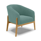 Poltrona Decorativa Base Madeira Stella Bouclê D03 - D'rossi