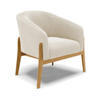 Poltrona Decorativa Base Madeira Stella Bouclê D03 - D'rossi