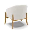 Poltrona Decorativa Base Madeira Stella Bouclê D03 - D'rossi