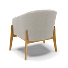 Poltrona Decorativa Base Madeira Stella Bouclê D03 - D'rossi