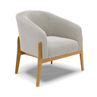 Poltrona Decorativa Base Madeira Stella Bouclê D03 - D'rossi