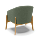 Poltrona Decorativa Base Madeira Stella Bouclê D03 - D'rossi