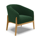 Poltrona Decorativa Base Madeira Stella Bouclê D03 - D'rossi