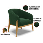 Poltrona Decorativa Base Madeira Stella Bouclê D03 - D'rossi