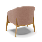 Poltrona Decorativa Base Madeira Stella Bouclê D03 - D'rossi