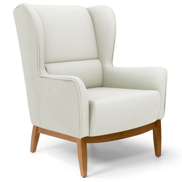 Poltrona Decorativa Base Manu Madeira Milena C-26 Sintético B