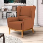 Poltrona Decorativa Base Manu Madeira Milena Veludo C-262 Tel