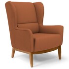 Poltrona Decorativa Base Manu Madeira Milena Veludo C-262 Tel