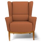 Poltrona Decorativa Base Manu Madeira Milena Veludo C-262 Tel