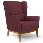 Poltrona Decorativa Base Manu Madeira Milena Veludo C-278 Mar