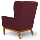 Poltrona Decorativa Base Manu Madeira Milena Veludo C-278 Mar