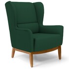 Poltrona Decorativa Base Manu Madeira Milena Veludo C-303 Ver