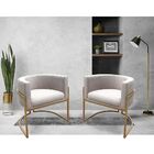 Poltrona Decorativa Base Metal Preta Luna Veludo Verde - Shee