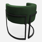 Poltrona Decorativa Base Metal Preta Luna Veludo Verde - Shee