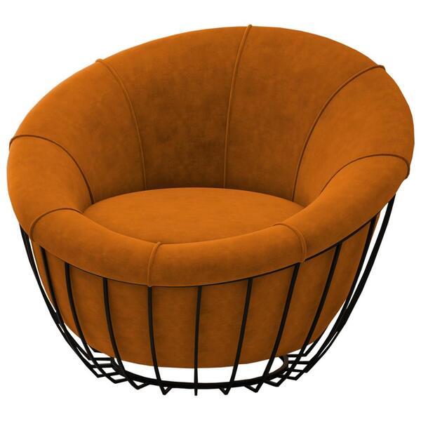 Poltrona Decorativa Base Metal Wasse Moll