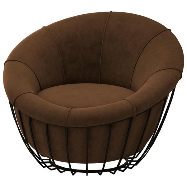 Poltrona Decorativa Base Metal Wasse Moll