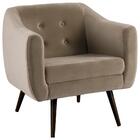 Poltrona Decorativa Base Tabaco 7015 Veludo Dmobiliario