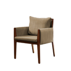 Poltrona Decorativa Bege Em Veludo Angkor