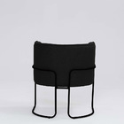 Poltrona Decorativa Belinda D07 Base Aço Linho Preto - D'rossi