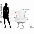 Poltrona Decorativa Bella Pés Madeira Suede Azul Marinho