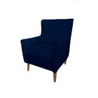 Poltrona Decorativa Bella Suede Azul Marinho - Dominic Decor