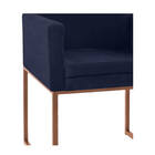 Poltrona Decorativa Bellinha Base De Ferro Bronze Corano - Am