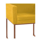 Poltrona Decorativa Bellinha Base De Ferro Bronze Corano Amar