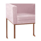 Poltrona Decorativa Bellinha Base De Ferro Bronze Corano - Do