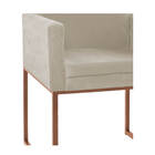 Poltrona Decorativa Bellinha Base De Ferro Bronze Corano - Do