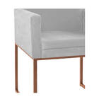 Poltrona Decorativa Bellinha Base De Ferro Bronze Corano - Do