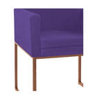 Poltrona Decorativa Bellinha Base De Ferro Bronze Corano Roxo