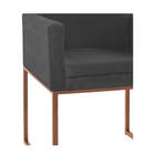 Poltrona Decorativa Bellinha Base De Ferro Bronze Linho Chumb