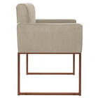 Poltrona Decorativa Bellinha Base De Ferro Bronze Suede - Doc