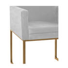 Poltrona Decorativa Bellinha Base De Ferro Dourado Corano Bra