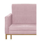 Poltrona Decorativa Bellinha Base De Ferro Dourado Corano Ros