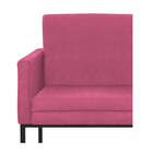 Poltrona Decorativa Bellinha Base De Ferro Preto Corano Pink