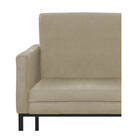 Poltrona Decorativa Bellinha Base De Ferro Preto Linho Bege -