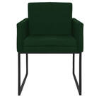 Poltrona Decorativa Bellinha Base De Ferro Preto Suede - Doce