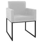 Poltrona Decorativa Bellinha Base De Ferro Preto Suede - Doce