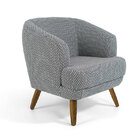 Poltrona Decorativa Betânia - Domi Móveis - Branco / Preto