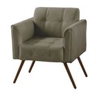 Poltrona Decorativa Bia Couro Fendi G58 - Gran Belo